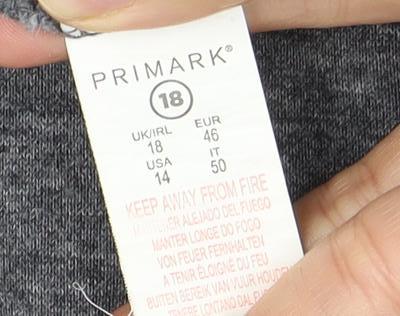 Primark Harry Potter Women's Grey Hoodie, Size 18, Hogwarts Design