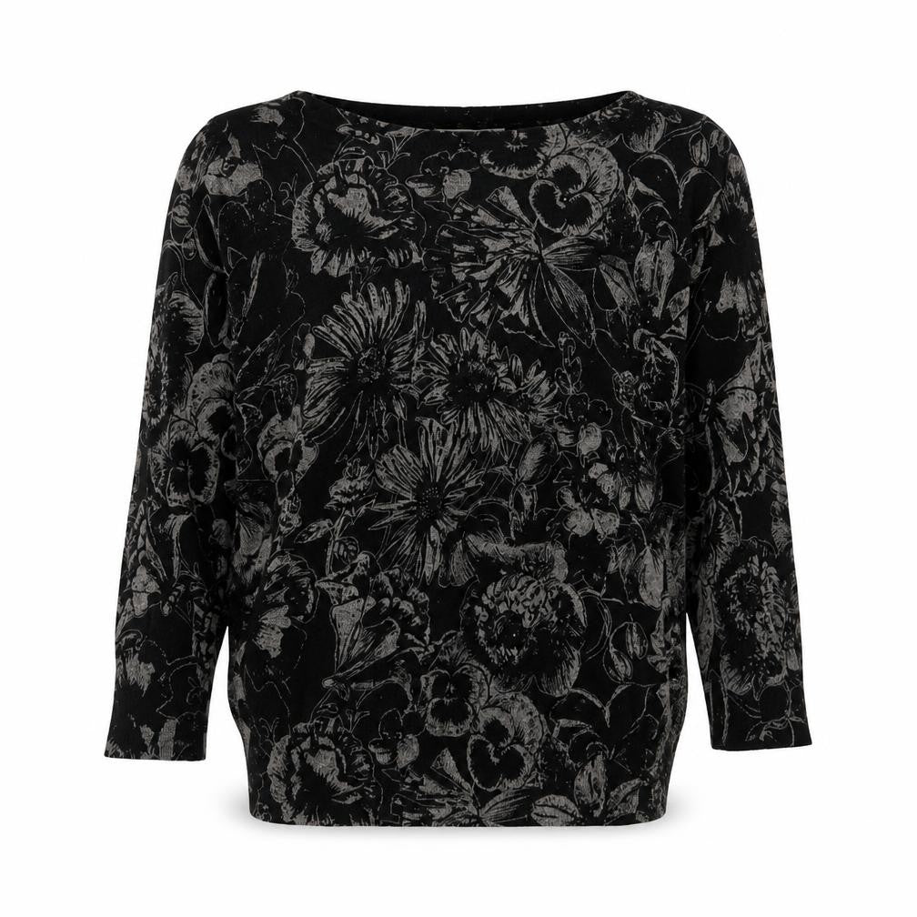 Next Women's Black Jumper Size 10 Floral Pattern