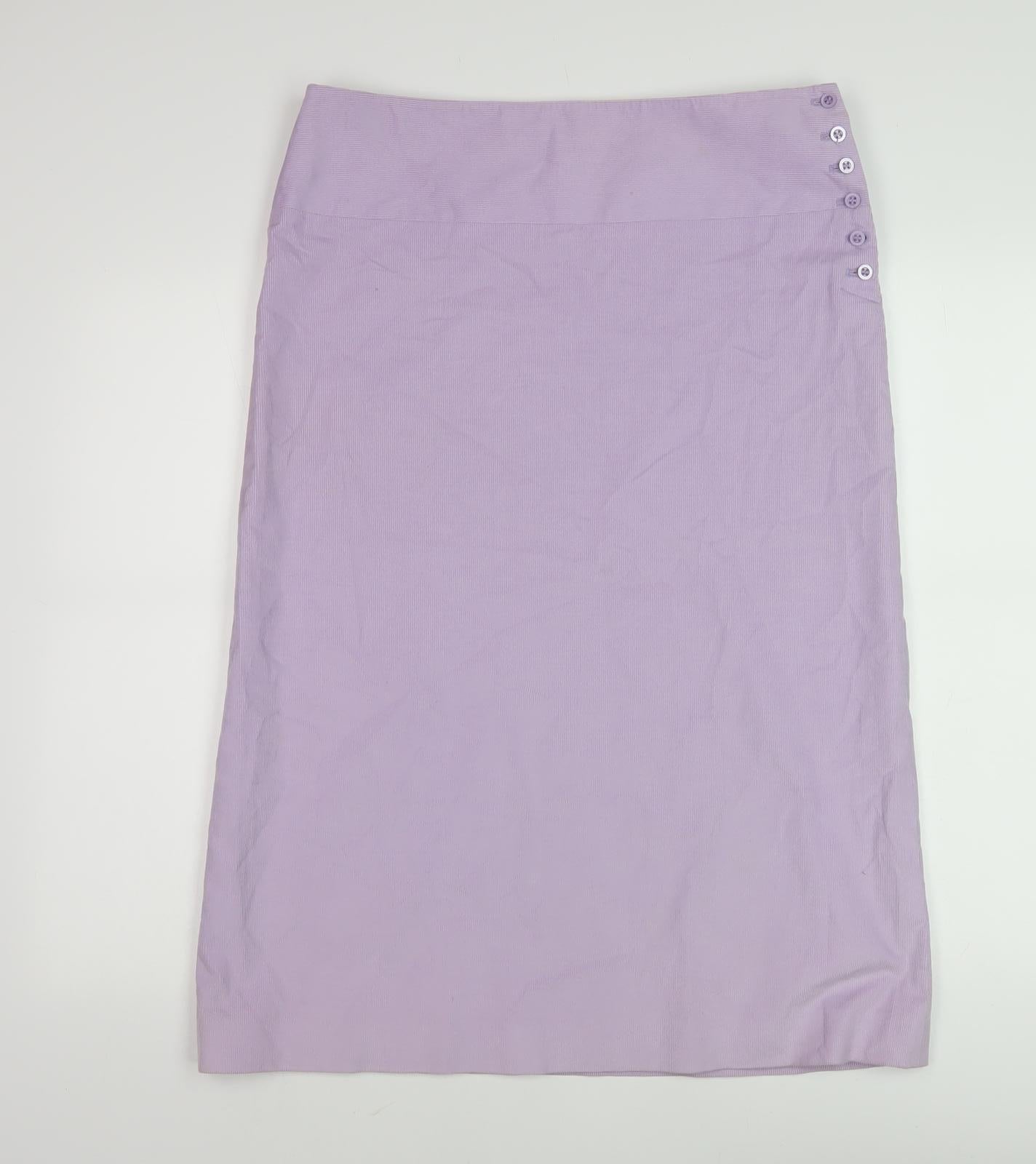 Marks and Spencer Women's Purple Pencil Skirt Size 14