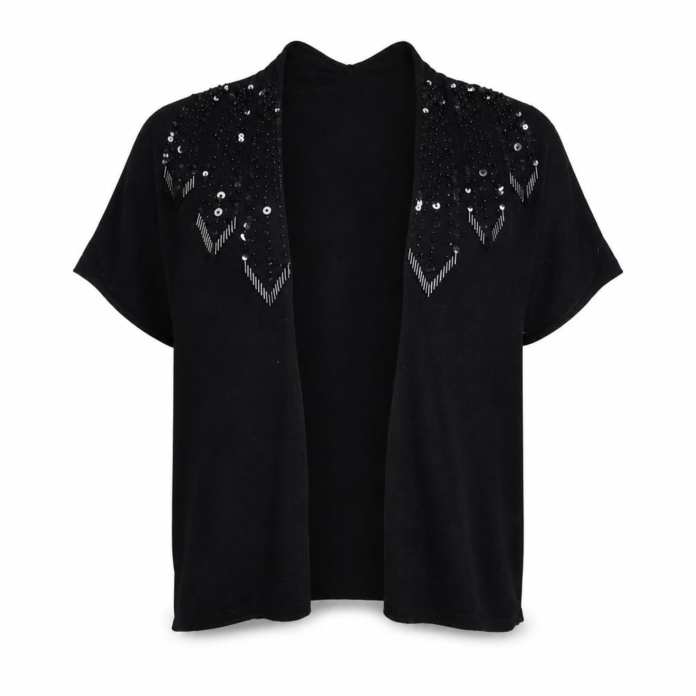 Redherring Women's Black Sequin Shrug Size 10