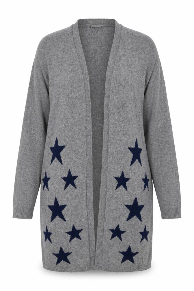 Clements Ribeiro Women's Grey Star Cardigan XL