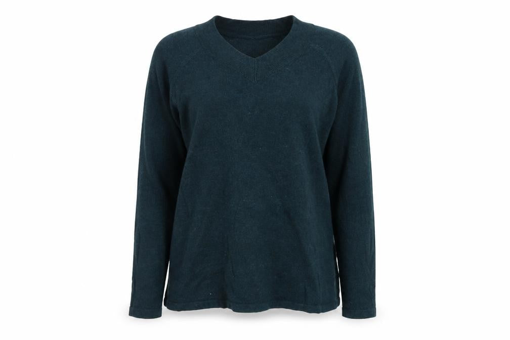 Thought Women's Green V-Neck Jumper, Size 10