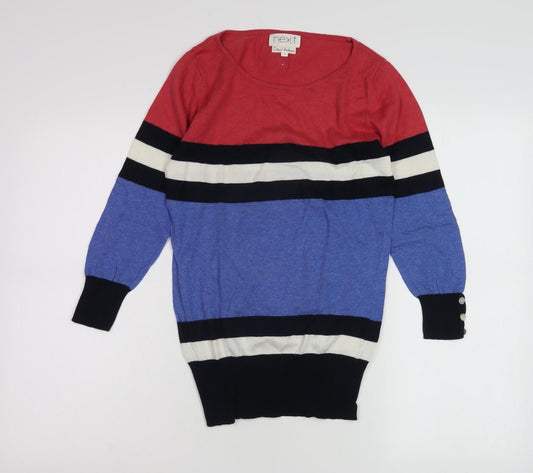 Next Women's Multicoloured Striped Pullover Jumper Size 8