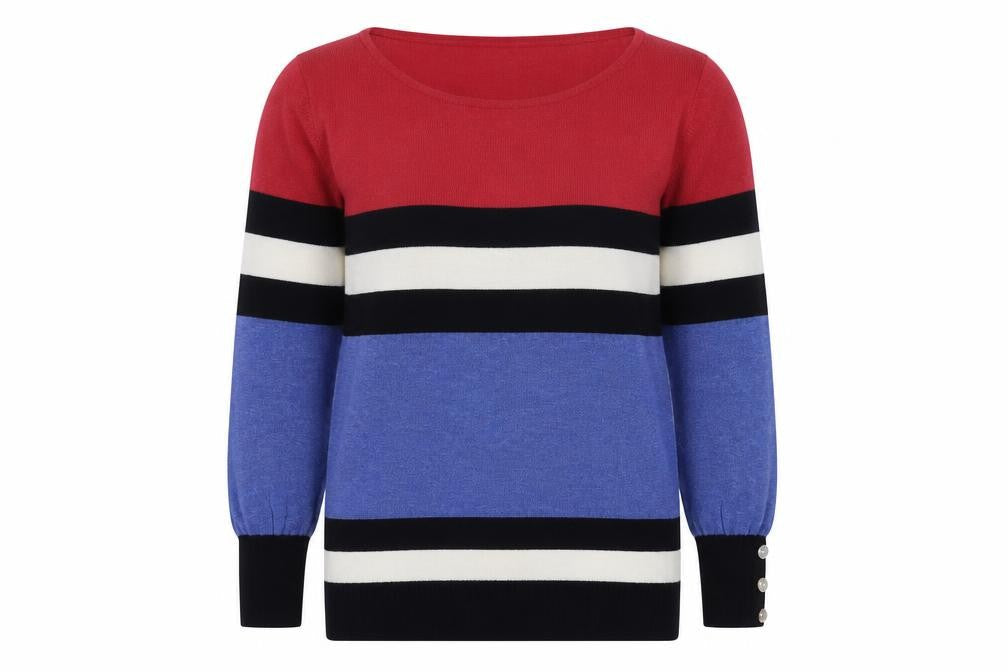 Next Women's Multicoloured Striped Pullover Jumper Size 8