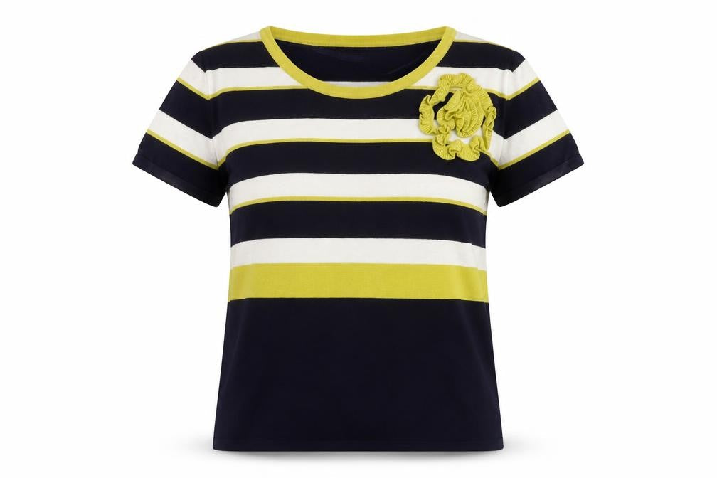 Claudia C Women's Multicoloured XL Striped Pullover
