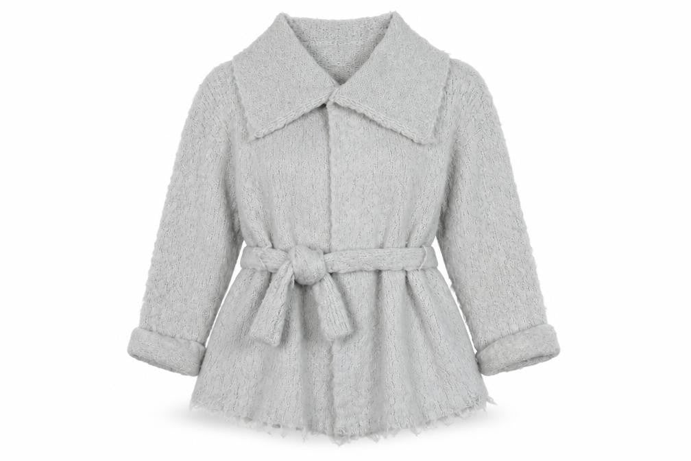 Vila Women's Grey Belted Cardigan, Size M
