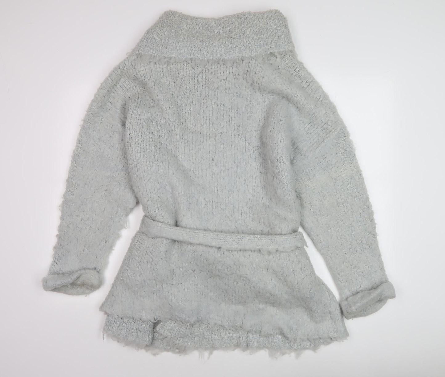 Vila Women's Grey Belted Cardigan, Size M