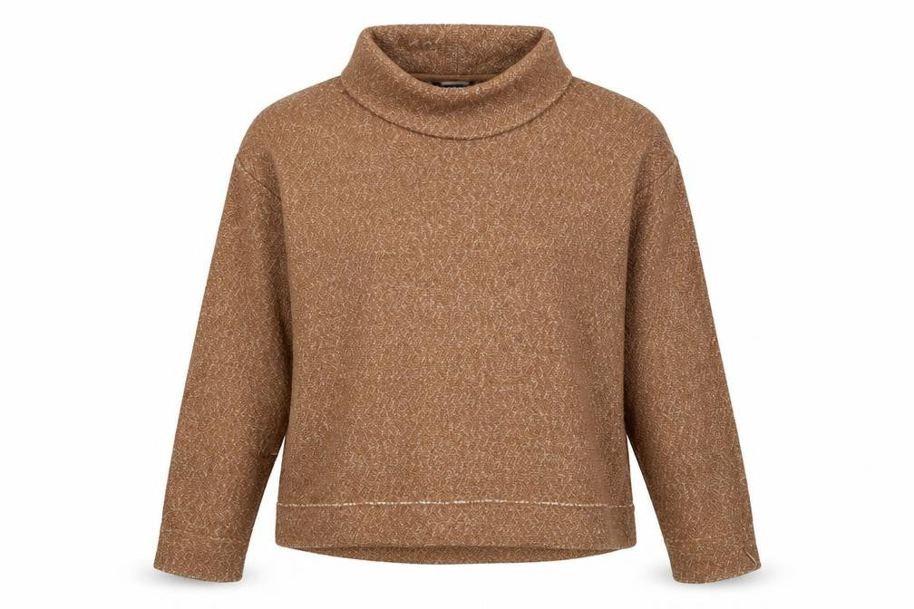 Lands' End Women's Brown Cowl Neck Pullover Jumper L