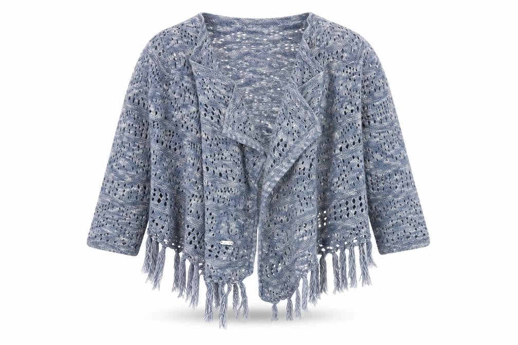 Colloky Girls’ Grey Wrap Jumper 4 Years - Stylish & Lightweight