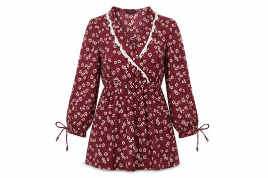 Wednesday's Girl Women's Multicoloured Floral Wrap Dress M