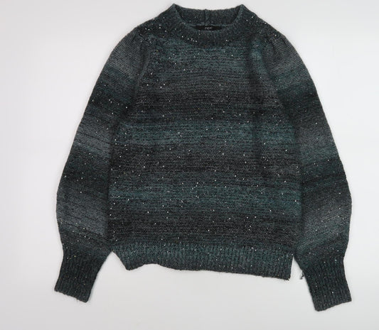 Next Women's Grey Sequin Pullover Jumper M