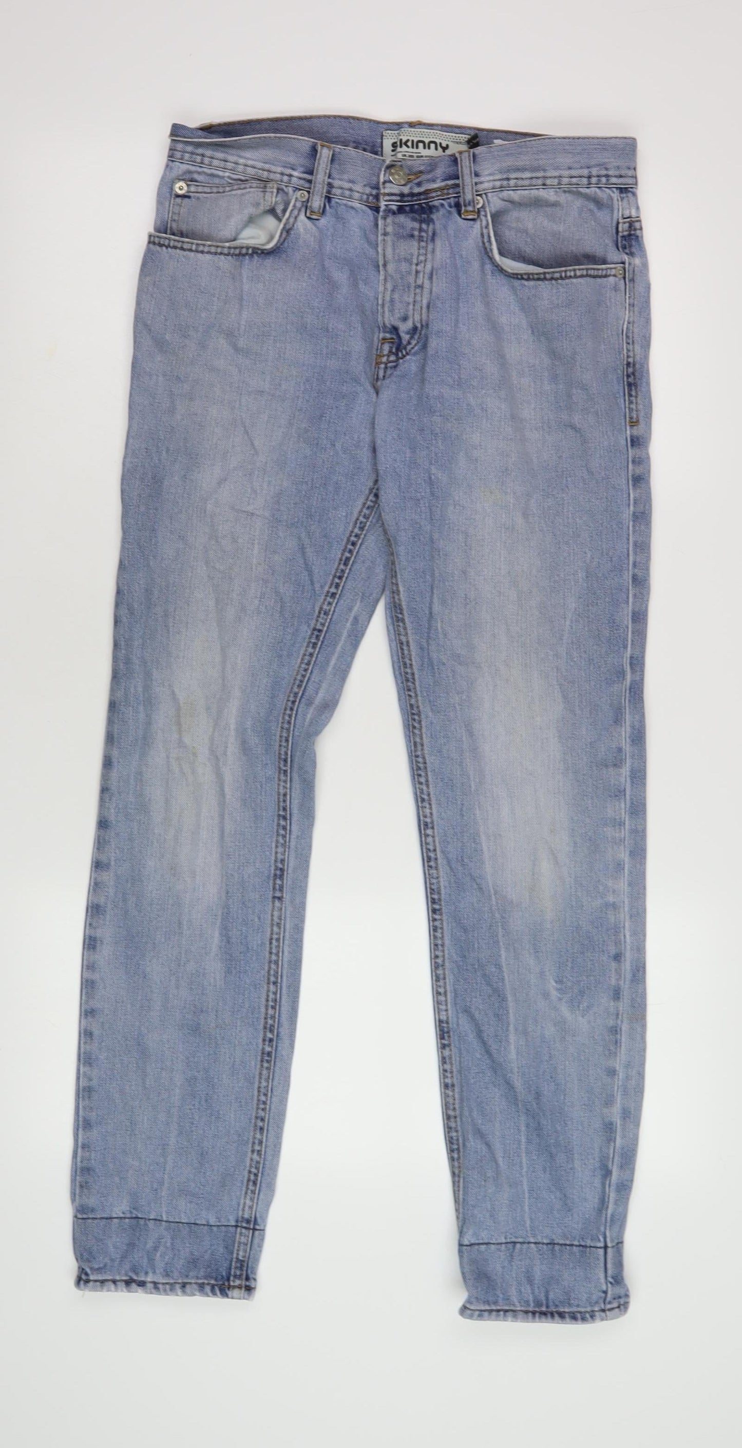 Topman Men's Blue Skinny Jeans Size 32
