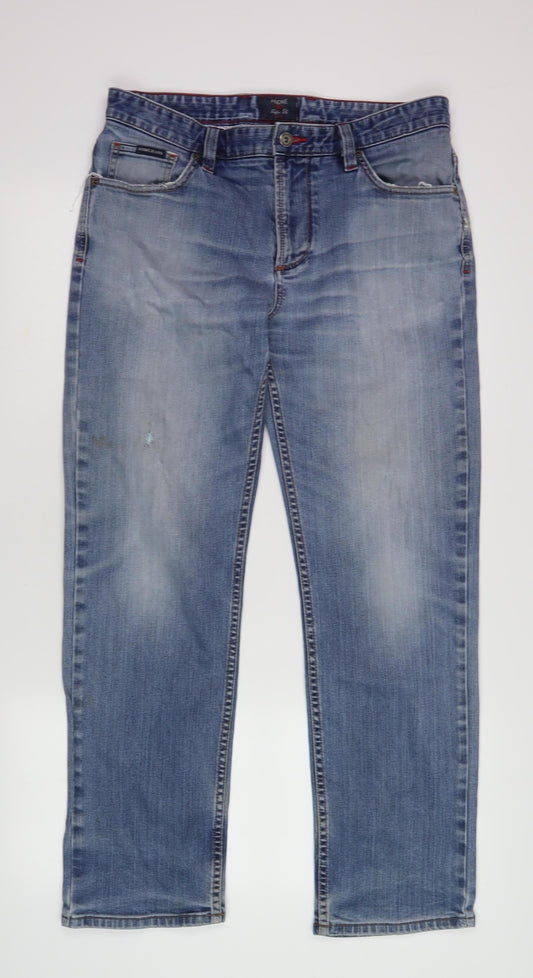 Andre Blue Women's Straight Jeans Size 34 With Comfort Fit