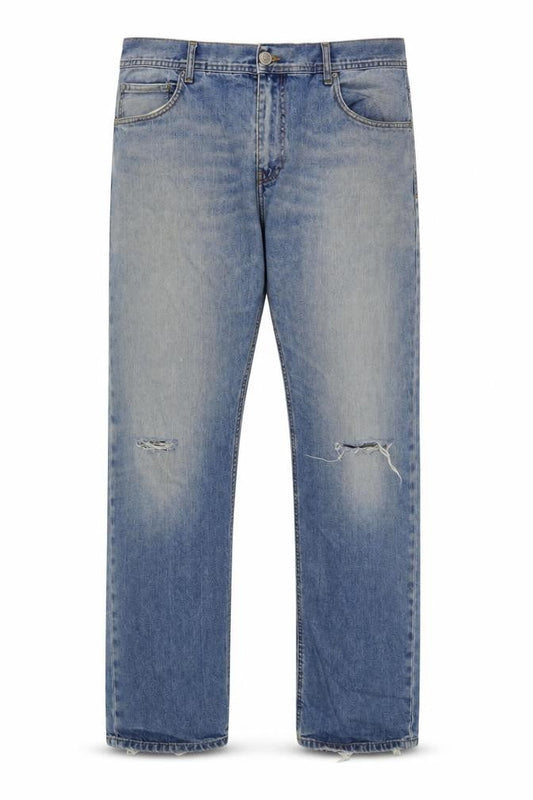 Zara Men’s Blue Distressed Straight Jeans 38
