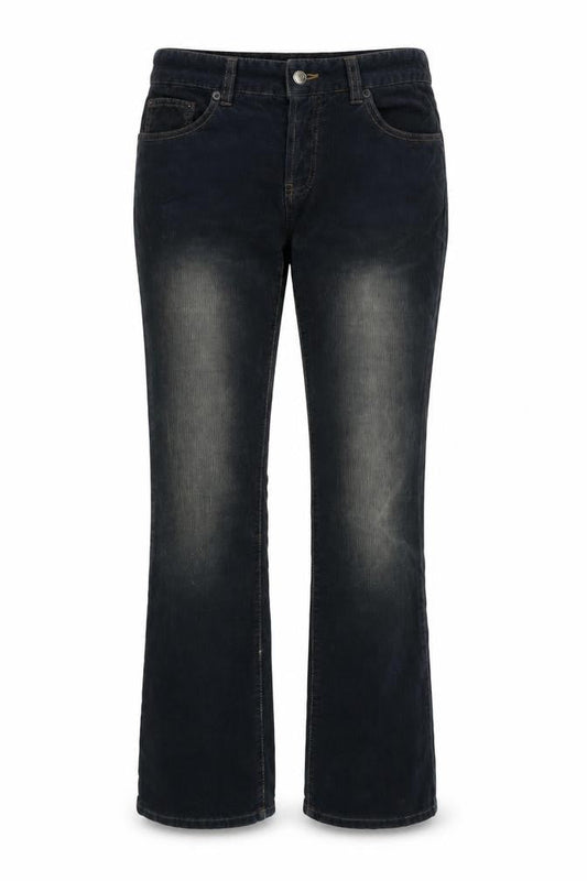 DKNY Womens Black Cropped Corduroy Trousers, Size 26