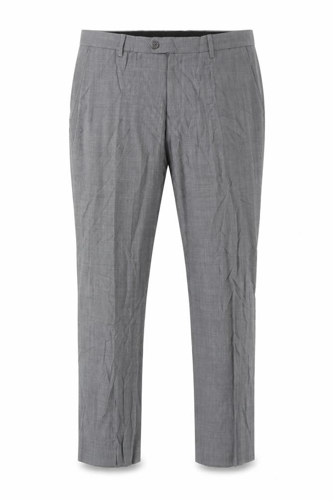 Next Men's Grey Trousers 34S Wool Blend Workwear
