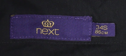 Next Men's Grey Trousers 34S Wool Blend Workwear