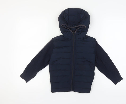 Next Boys Blue Puffer Jacket - 6 Years, Hooded, Casual