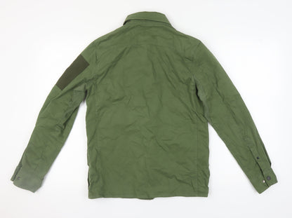 PLCE Men's Green S Basic Jacket with Zipped Pockets