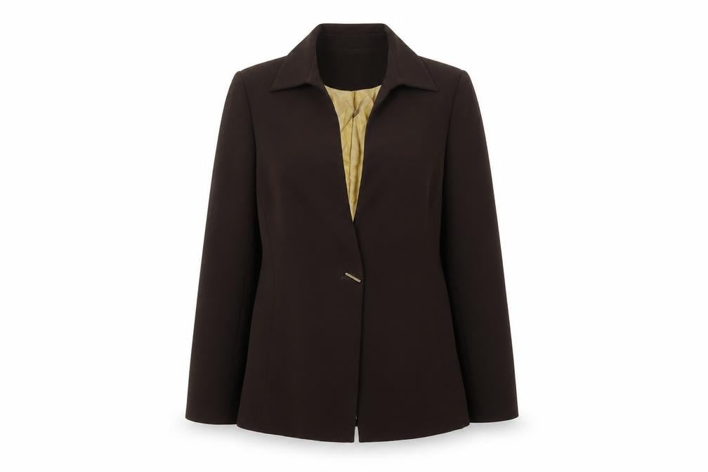 Amaranto Brown Women's Blazer Size 12 Long Sleeve