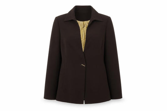 Amaranto Brown Women's Blazer Size 12 Long Sleeve