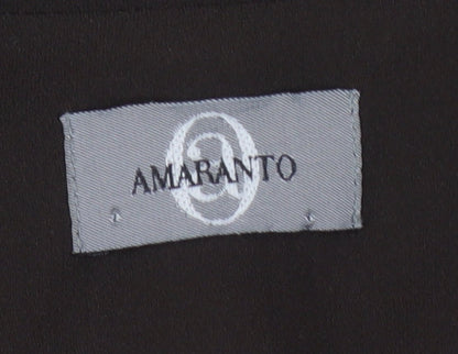Close-up detail of Amaranto Brown Women's Blazer, size 12, Long Sleeve