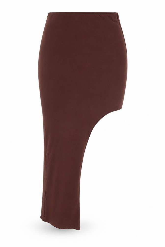 Misspap Women's Brown Asymmetric Skirt Size 10