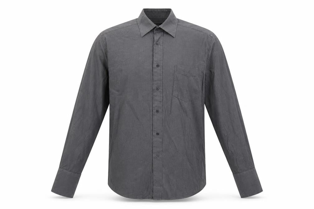 Thomas Nash Men’s Grey Cotton Dress Shirt Size 15 Formal