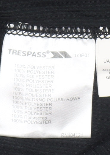 Trespass Black Jogger Trousers Unisex Adults 2XS