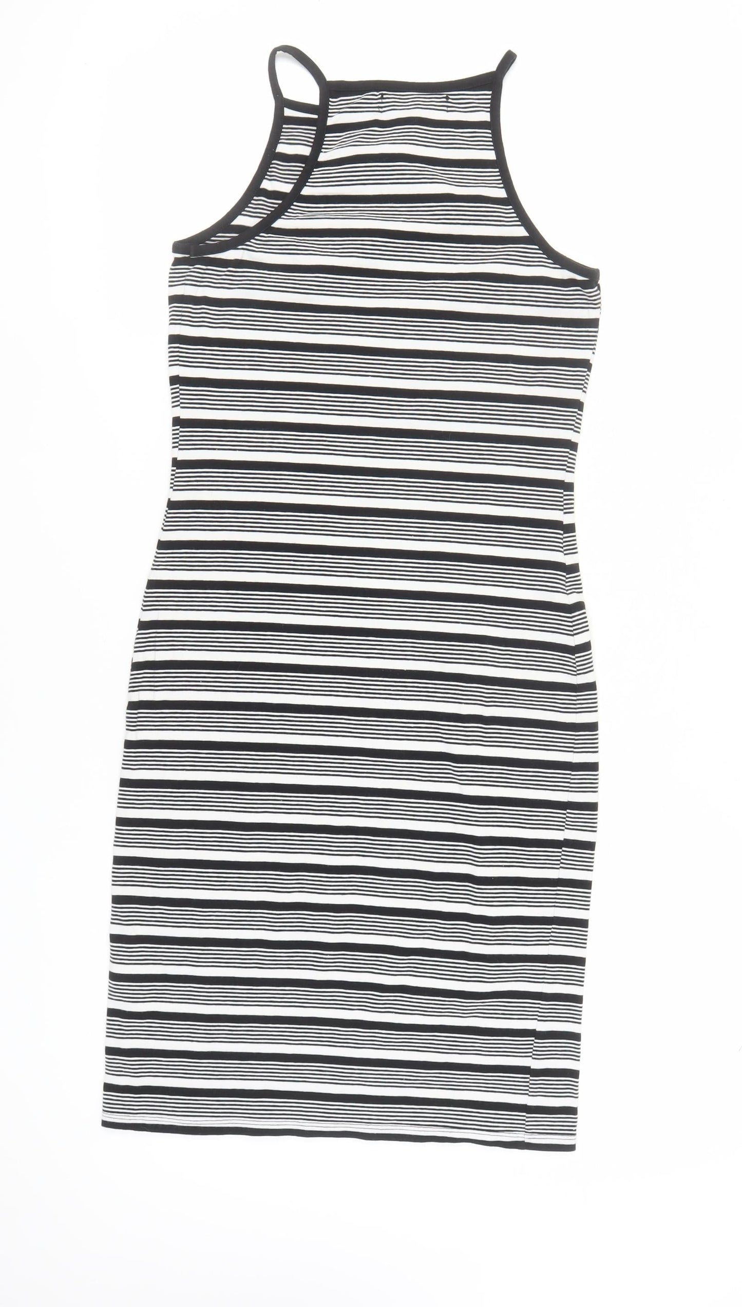Superdry Women's Black Striped Dress Small
