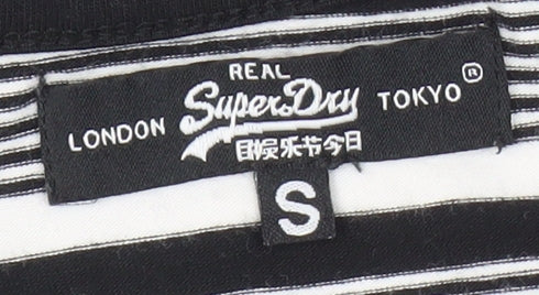 Superdry Women's Black Striped Dress Small