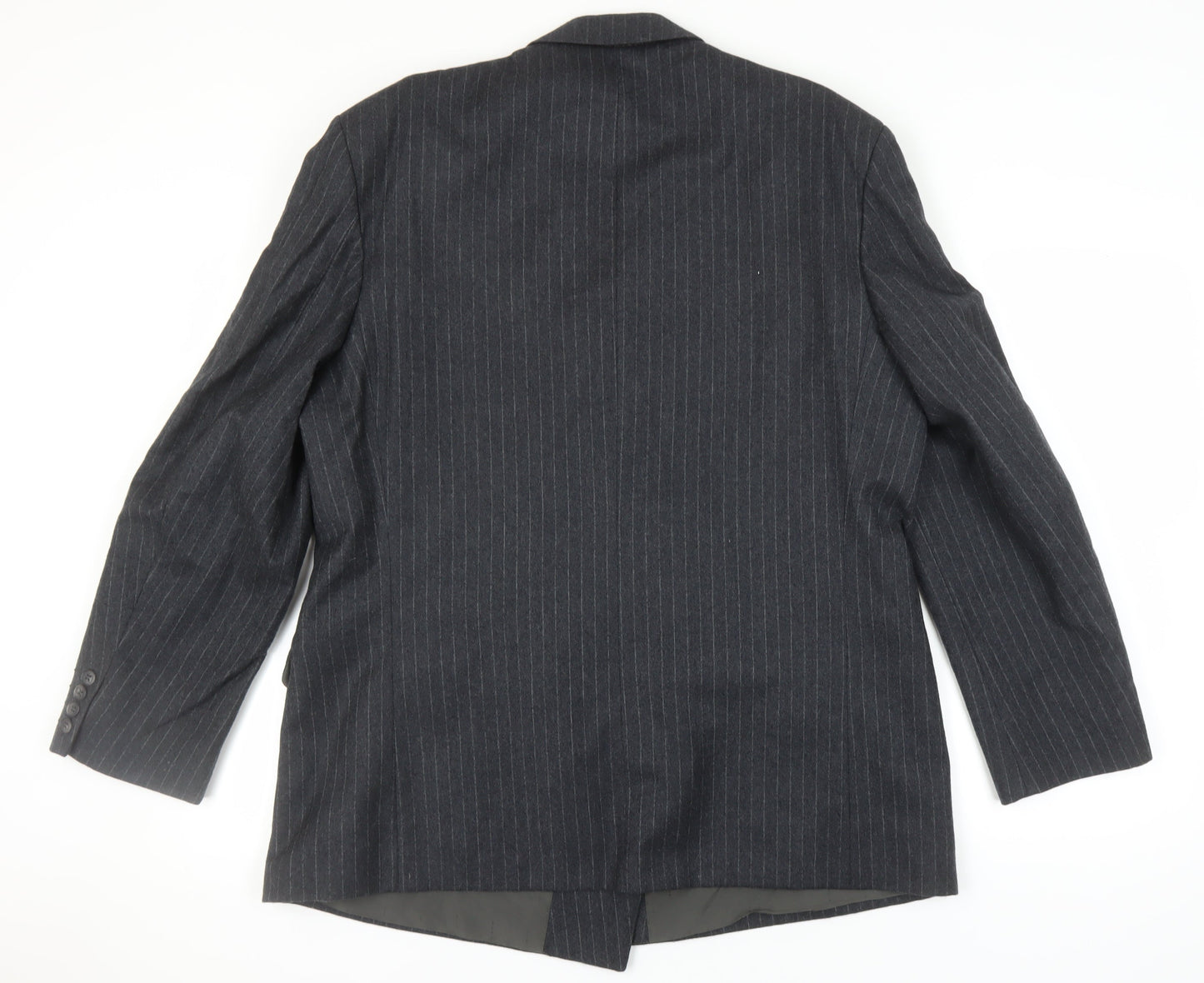 Centaur Men's Grey Pinstripe Wool Blazer Jacket 46R