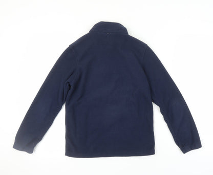 Back view of Mountain Warehouse boys’ blue fleece jacket 11-12 years