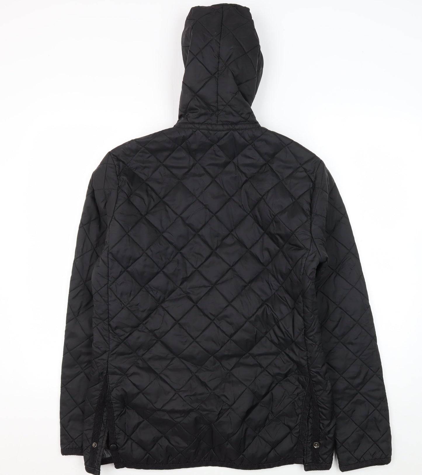 Voi Jeans Men's Black Quilted Hooded Jacket M