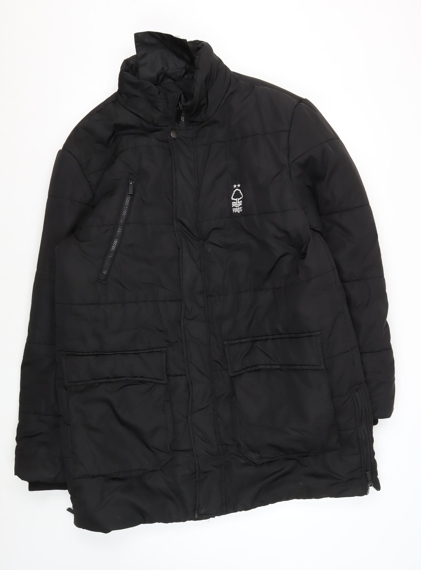 Forest Men's Black Puffer Jacket L Winter Sports