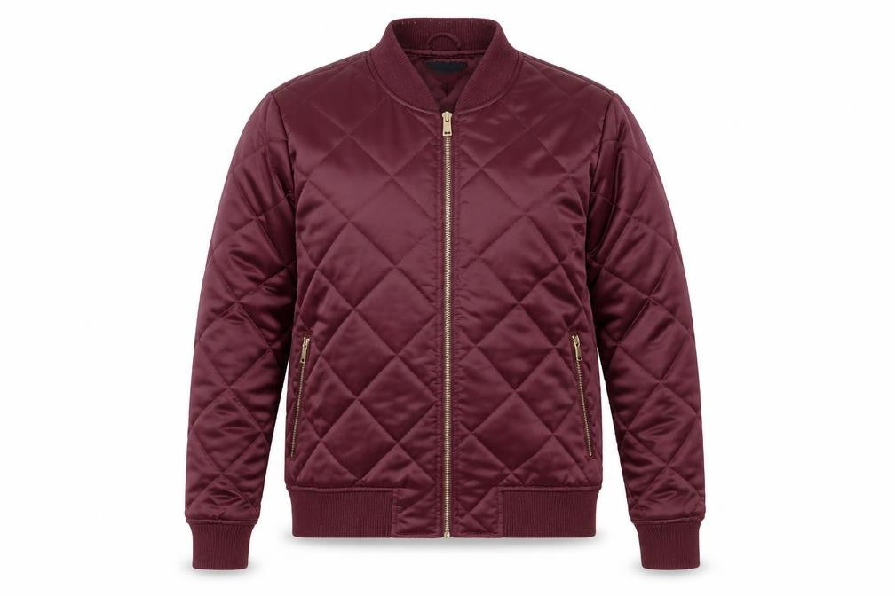 New Look Men's Red Quilted Bomber Jacket Size 18