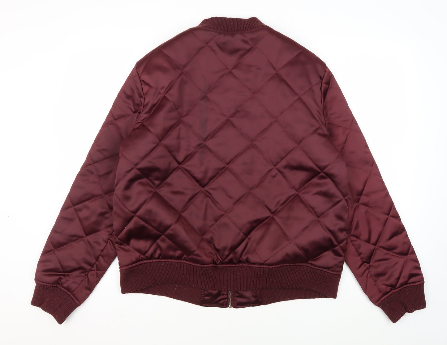 New Look Men's Red Quilted Bomber Jacket Size 18