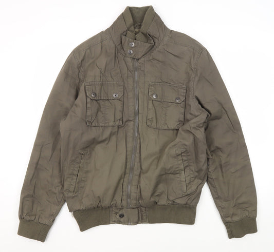Burton Men's Green Bomber Jacket, Size M