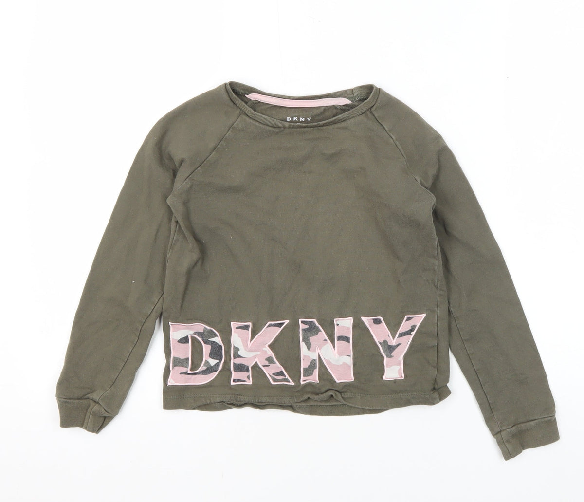 Additional front view of DKNY girls’ green long sleeve t-shirt -, size 10, years
