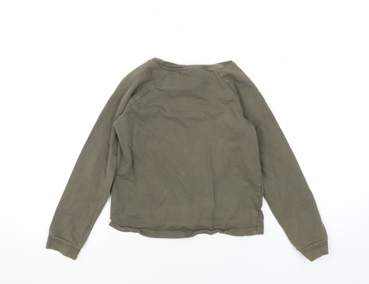 Back view of DKNY girls’ green long sleeve t-shirt -, size 10, years