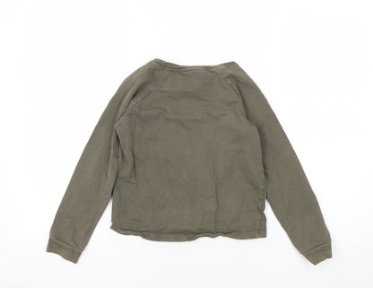 Back view of DKNY girls’ green long sleeve t-shirt -, size 10, years