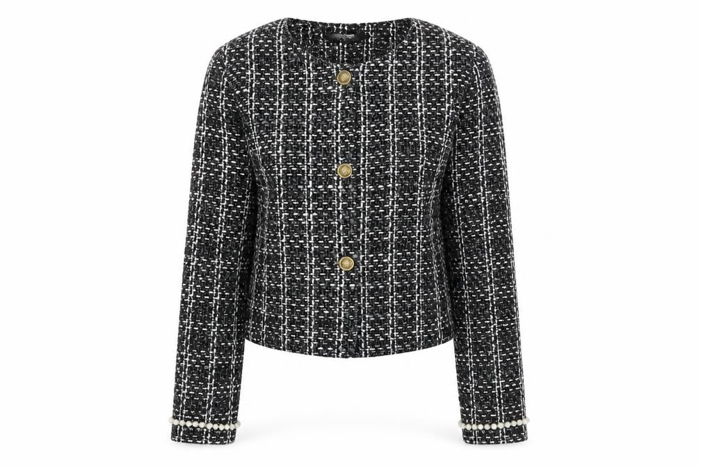 UNIQUE 21 Women's Black Tweed Jacket Size 8