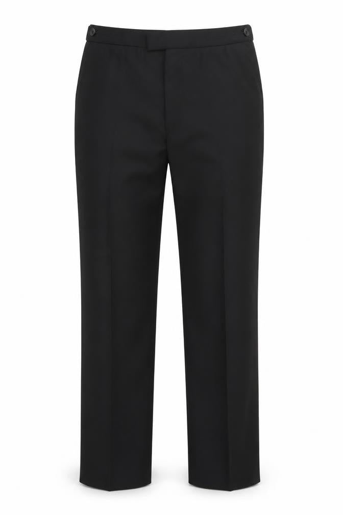 Turo Men's Black Formal Trousers, Size 34, Regular Fit