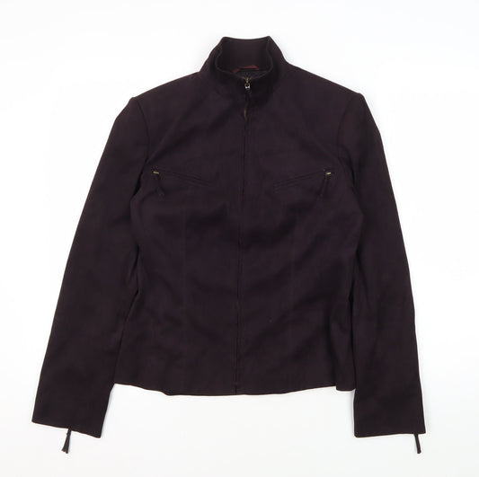Next Women's Purple Full Zip Casual Jacket Size 12