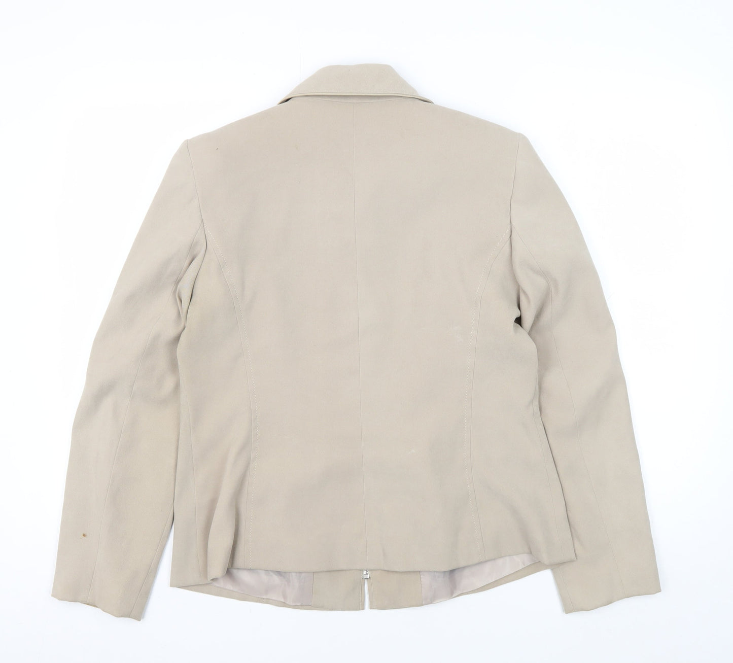 Bm Women's Beige Mid-Length Jacket, Size 12 - Stylish & Versatile