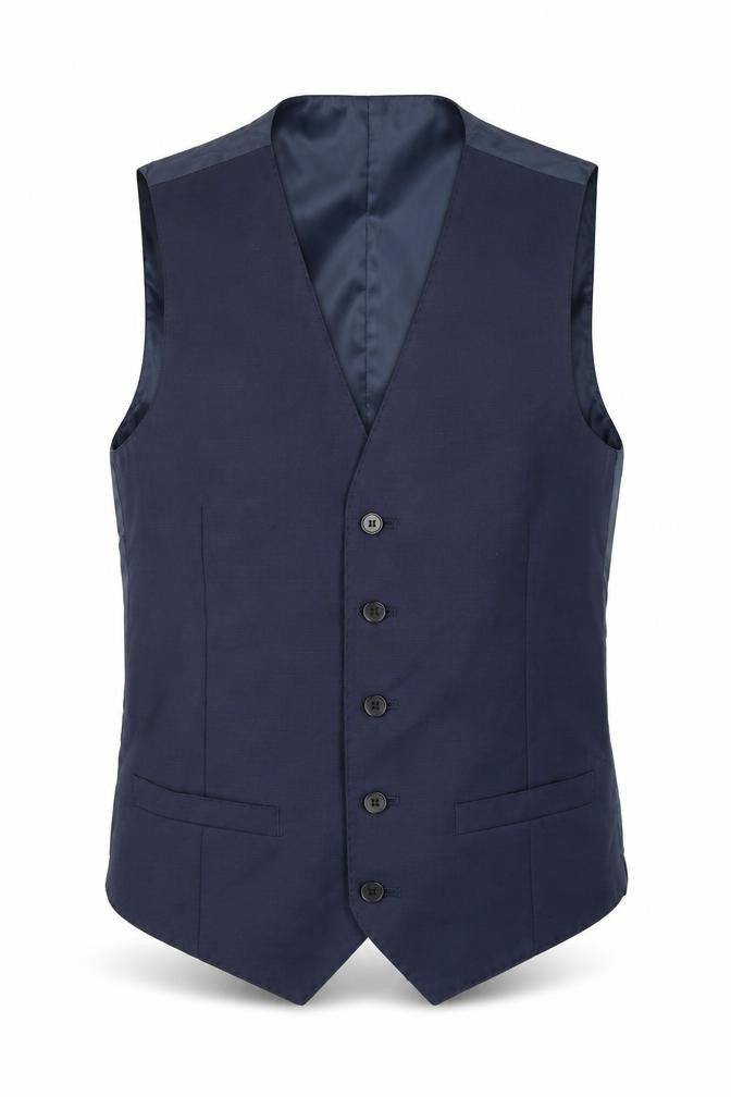 Marks & Spencer Blue 34R Men's Wool Waistcoat