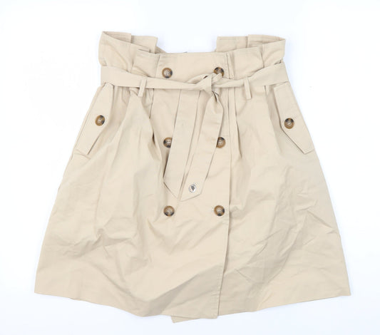 Morgan Women's Beige A-Line Knee Length Skirt Size 10
