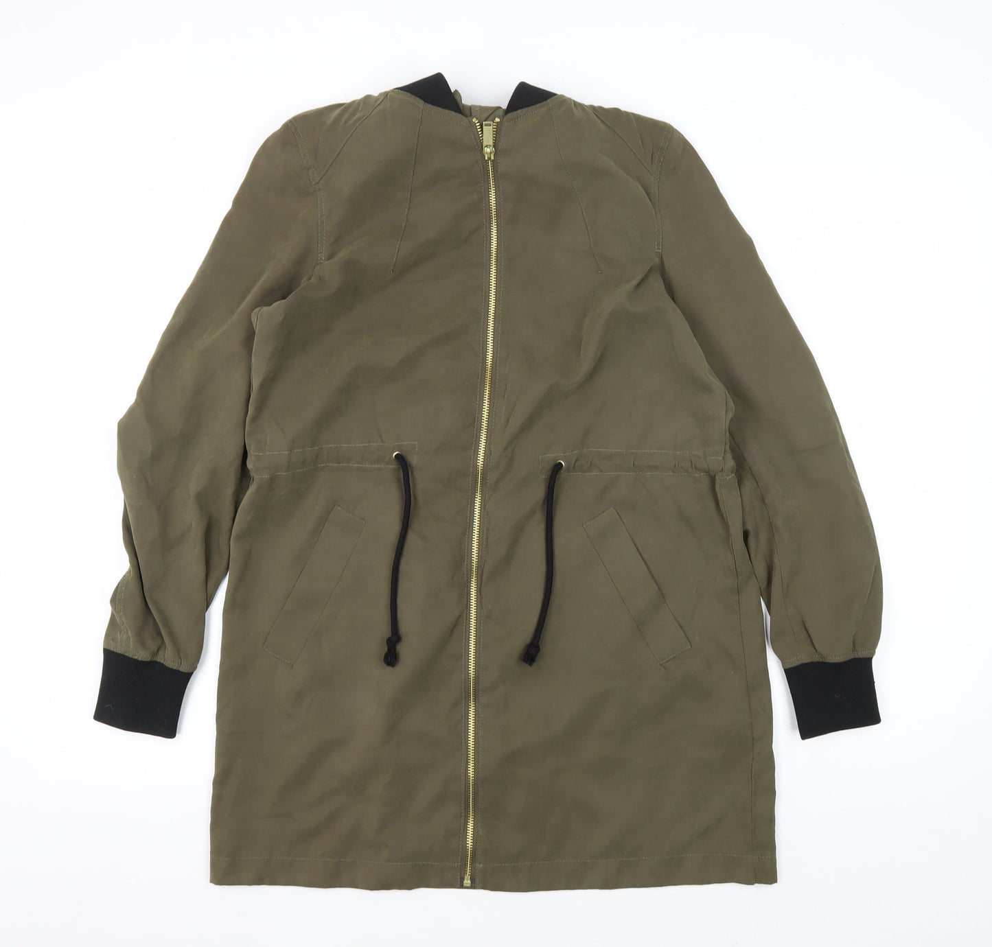 H&M Women's Green Basic Jacket, Size 8, Long Sleeve