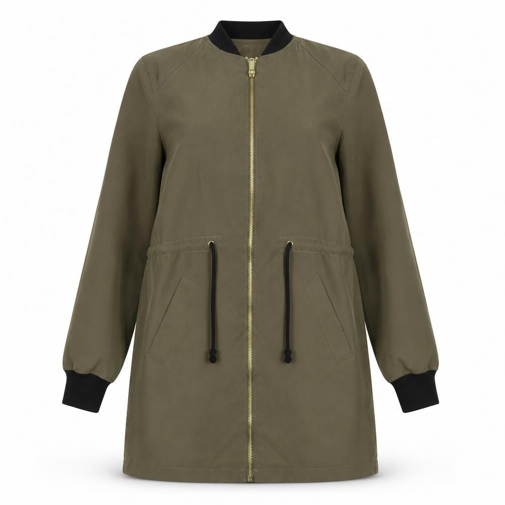 H&M Women's Green Basic Jacket, Size 8, Long Sleeve
