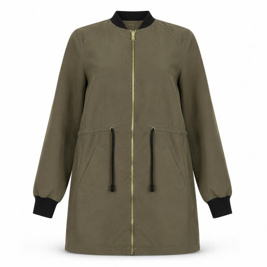 H&M Women's Green Basic Jacket, Size 8, Long Sleeve